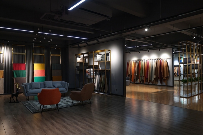 Home textile fabrics showroom